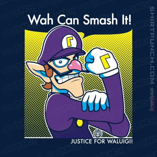 Shirts Magnets / 3"x3" / Navy Wah Can Smash It!