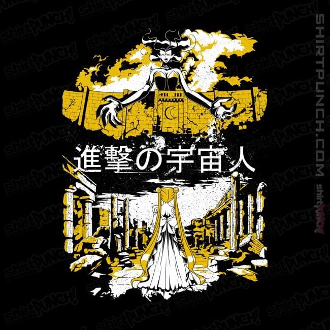 Shirts Magnets / 3"x3" / Black Attack on Moon