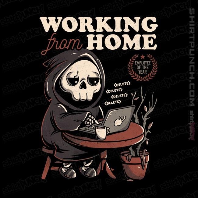 Shirts Magnets / 3"x3" / Black Working From Home