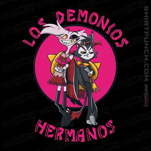 Daily_Deal_Shirts Magnets / 3"x3" / Black Los Demonios Hermanos