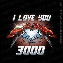 Load image into Gallery viewer, Shirts Magnets / 3&quot;x3&quot; / Black I Love You 3000

