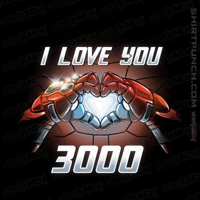 Shirts Magnets / 3"x3" / Black I Love You 3000