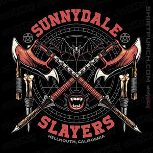 Daily_Deal_Shirts Magnets / 3"x3" / Black Sunnydale Crest