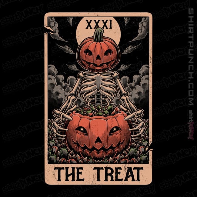 Daily_Deal_Shirts Magnets / 3"x3" / Black Halloween Tarot Treat