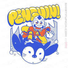 Load image into Gallery viewer, Shirts Magnets / 3&quot;x3&quot; / White Penguin Sledding
