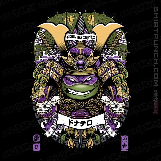 Daily_Deal_Shirts Magnets / 3"x3" / Black Samurai Donnie