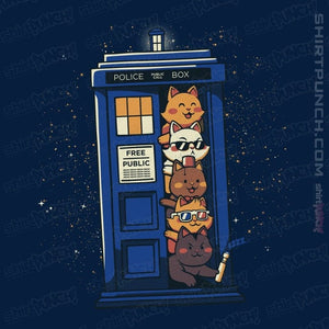 Daily_Deal_Shirts Magnets / 3"x3" / Navy Tardis Cats