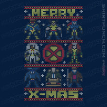 Load image into Gallery viewer, Daily_Deal_Shirts Magnets / 3&quot;x3&quot; / Navy Merry X-Mas
