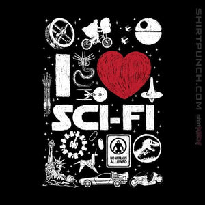 Shirts Magnets / 3"x3" / Black I Love Sci-Fi
