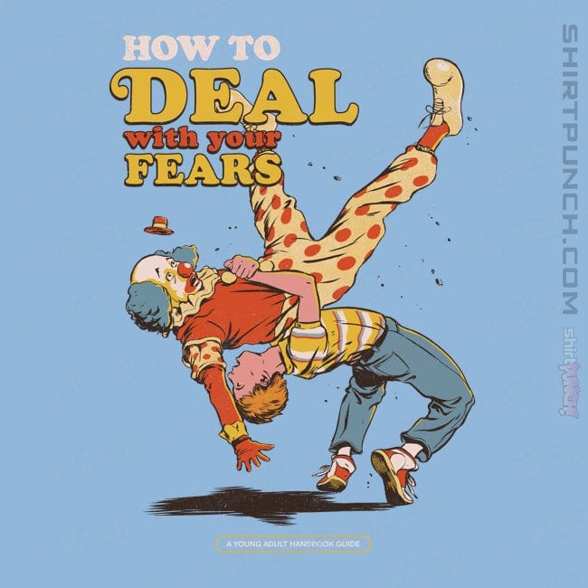 Daily_Deal_Shirts Magnets / 3"x3" / Powder Blue Deal With Your Fears