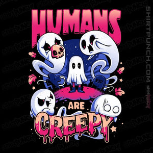 Daily_Deal_Shirts Magnets / 3"x3" / Black Ghost View Of Humanity