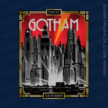 Load image into Gallery viewer, Shirts Magnets / 3&quot;x3&quot; / Navy Visit Gotham
