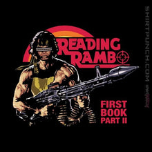 Load image into Gallery viewer, Shirts Magnets / 3&quot;x3&quot; / Black Reading Rambo
