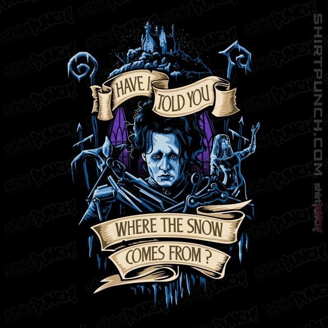Daily_Deal_Shirts Magnets / 3"x3" / Black Story About Snow