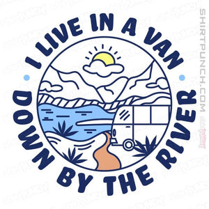 Daily_Deal_Shirts Magnets / 3"x3" / White Van By The River
