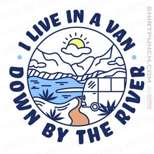 Daily_Deal_Shirts Magnets / 3"x3" / White Van By The River