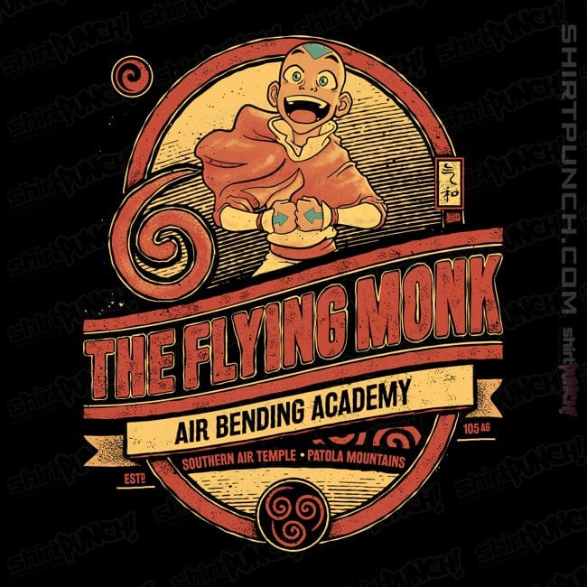 Daily_Deal_Shirts Magnets / 3"x3" / Black The Flying Monk