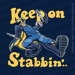 Shirts Magnets / 3"x3" / Navy Keep On Stabbin'