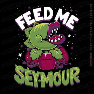 Daily_Deal_Shirts Magnets / 3"x3" / Black Feed Me Seymour