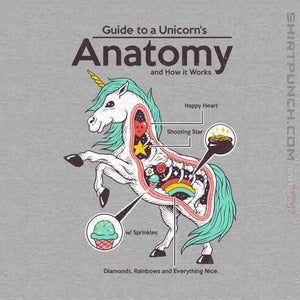 Shirts Magnets / 3"x3" / Sports Grey Anatomy Of A Unicorn