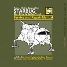 Load image into Gallery viewer, Shirts Magnets / 3&quot;x3&quot; / Military Green Starbug Repair Manual
