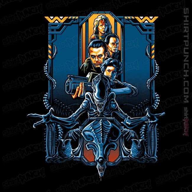 Daily_Deal_Shirts Magnets / 3"x3" / Black Enter The Aliens