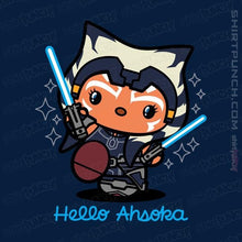 Load image into Gallery viewer, Shirts Magnets / 3&quot;x3&quot; / Navy Hello Ahsoka
