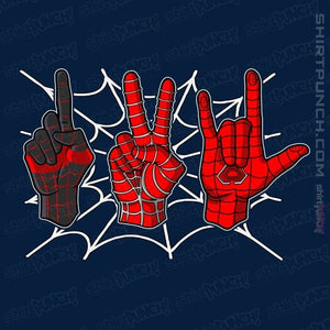 Daily_Deal_Shirts Magnets / 3"x3" / Navy Spider 1, Spider 2, Spider 3