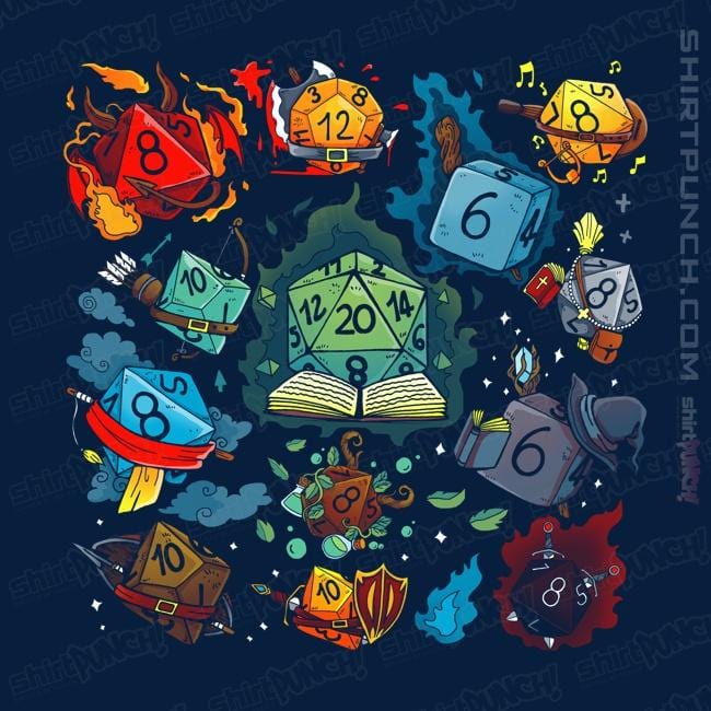 Shirts Magnets / 3"x3" / Navy DiceWorld