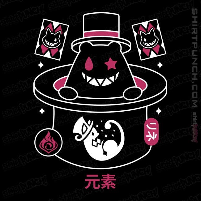 Secret_Shirts Magnets / 3"x3" / Black Magician Hat Monster