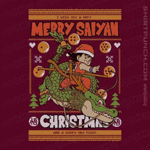 Load image into Gallery viewer, Shirts Magnets / 3&quot;x3&quot; / Maroon Merry Saiyan Christmas
