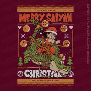 Shirts Magnets / 3"x3" / Maroon Merry Saiyan Christmas