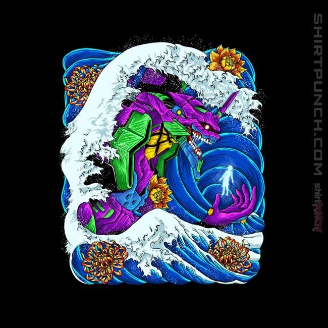 Shirts Magnets / 3"x3" / Black Eva-01 Wave