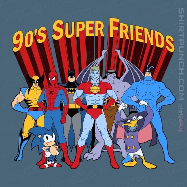 Secret_Shirts Magnets / 3"x3" / Indigo Blue 90's Super Friends