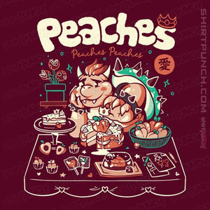 Daily_Deal_Shirts Magnets / 3"x3" / Maroon Peaches Peaches Peaches