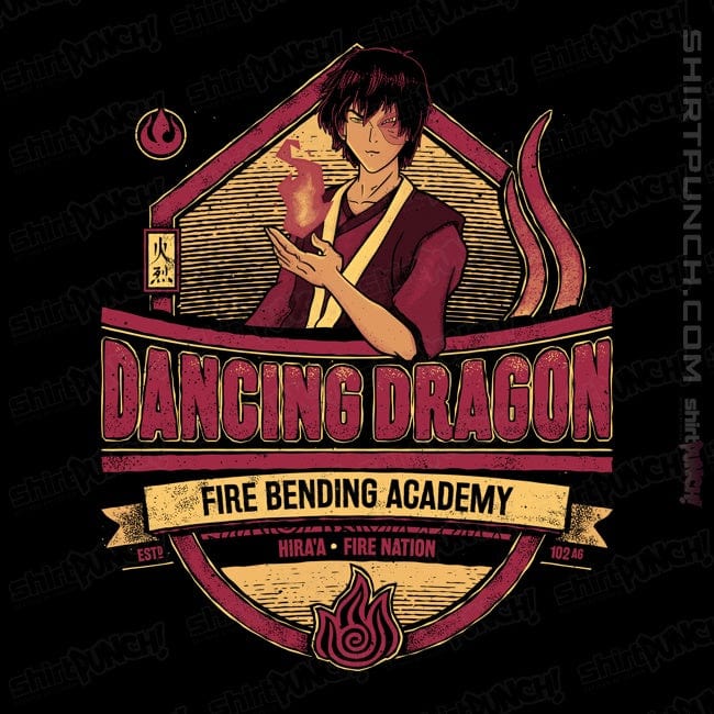 Daily_Deal_Shirts Magnets / 3"x3" / Black Dancing Dragon