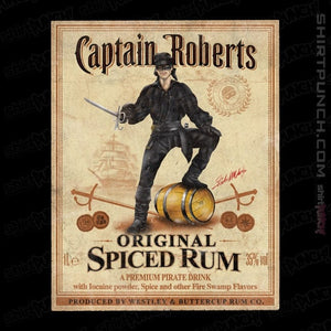 Daily_Deal_Shirts Magnets / 3"x3" / Black Captain Roberts Spiced Rum