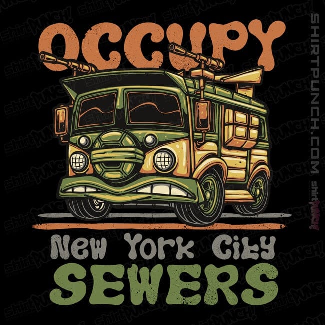 Daily_Deal_Shirts Magnets / 3"x3" / Black The Turtle Van