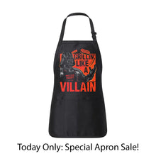 Load image into Gallery viewer, Daily_Deal_Shirts Magnets / 3&quot;x3&quot; / Black Grillin&#39; Villain Apron
