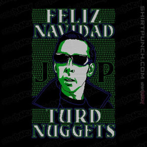 Daily_Deal_Shirts Magnets / 3"x3" / Black Feliz Navidad Turd Nuggets