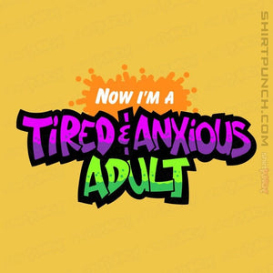 Daily_Deal_Shirts Magnets / 3"x3" / Daisy Tired & Anxious Adult