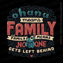 Load image into Gallery viewer, Shirts Magnets / 3&quot;x3&quot; / Black Ohana Means Family
