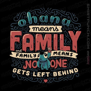 Shirts Magnets / 3"x3" / Black Ohana Means Family