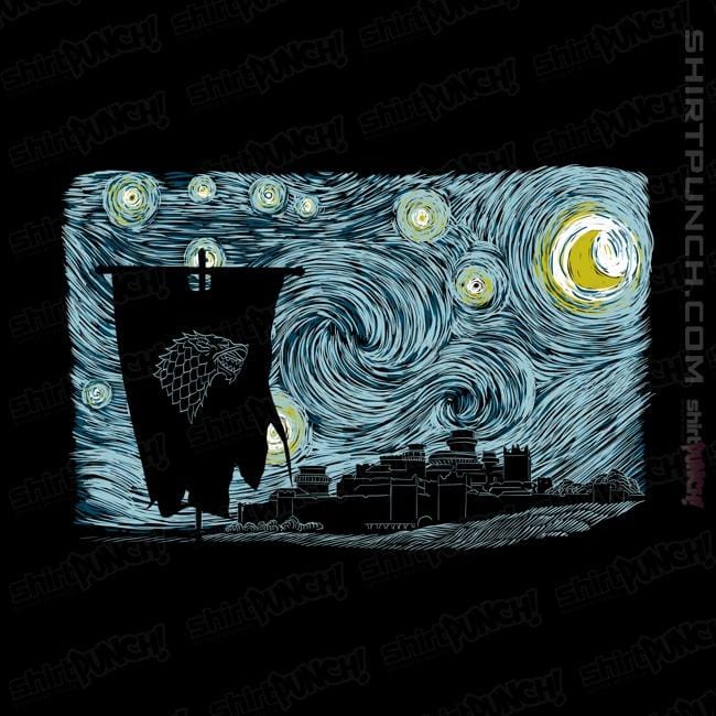 Shirts Magnets / 3"x3" / Black Starry DireWolf