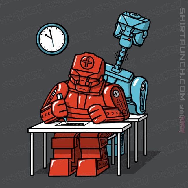 Secret_Shirts Magnets / 3"x3" / Charcoal Robot Exam