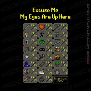 Shirts Magnets / 3"x3" / Black My Eyes Are Up Here RS