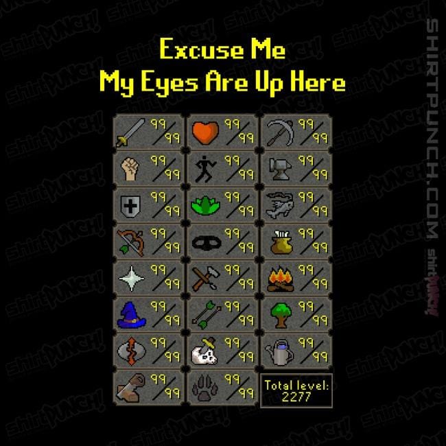 Shirts Magnets / 3"x3" / Black My Eyes Are Up Here RS