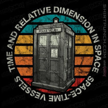 Load image into Gallery viewer, Shirts Magnets / 3&quot;x3&quot; / Black Retro Tardis Sun
