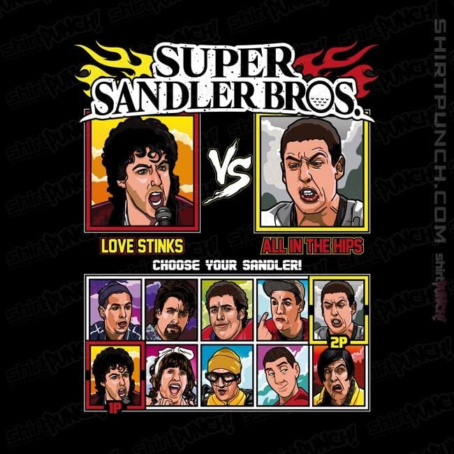 Shirts Magnets / 3"x3" / Black Super Sandler Bros