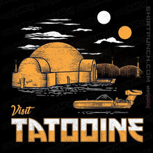 Load image into Gallery viewer, Shirts Magnets / 3&quot;x3&quot; / Black Vintage Visit Tatooine
